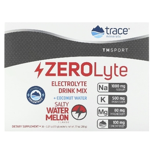 Trace, TM Sport, ZEROLyte, смесь для приготовления электролитического напитка, со вкусом соленого арбуза, 30 пакетиков по 7,3 г (0,27 унции)