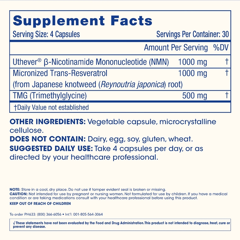 ProHealth Longevity, NMN Pro™, комплекс с NMN, 120 капсул