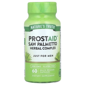 Nature's Truth, ProstAid™, растительный комплекс с сереноей, 60 капсул с быстрым высвобождением