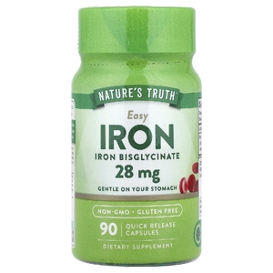 Nature's Truth, Easy Iron, 28 мг, 90 капсул быстрого высвобождения