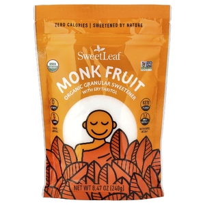 SweetLeaf Stevia, Органический подсластитель Monk Fruit, гранулированный, 240 г (8,47 унции)