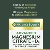 Nature's Bounty, улучшенный цитрат магния и D3, 90 таблеток