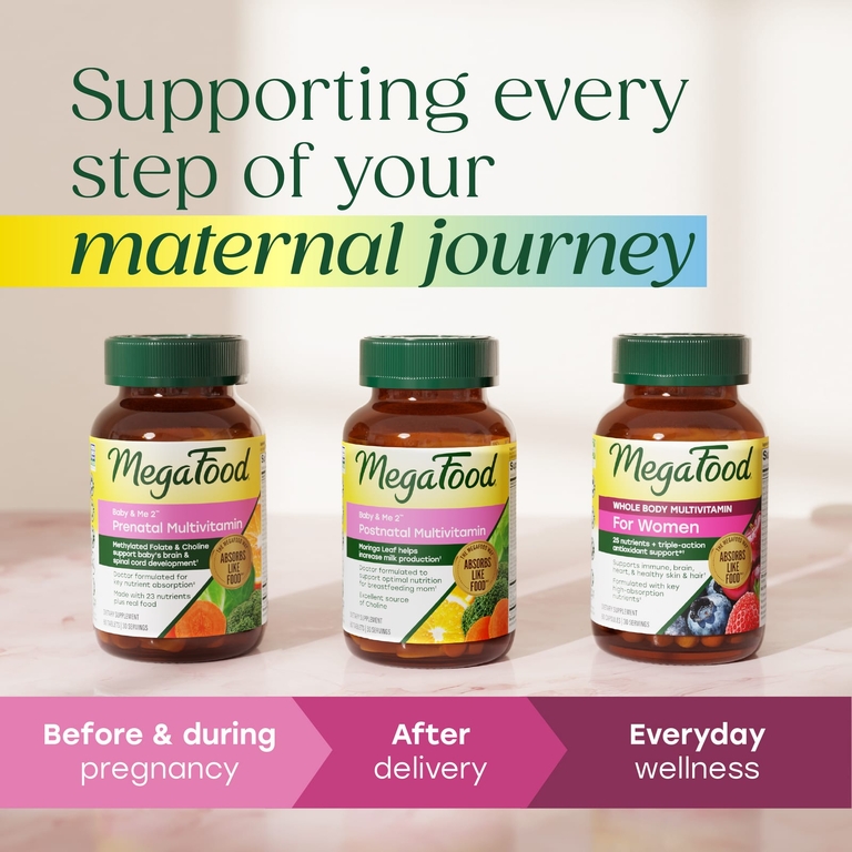 MegaFood, Baby & Me 2™, пренатальные мультивитамины, 120 таблеток