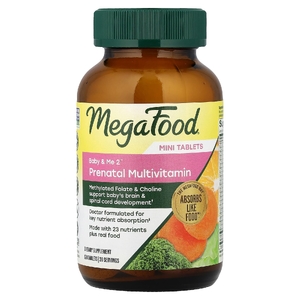 MegaFood, Baby & Me 2™, пренатальные мультивитамины, 120 таблеток