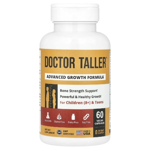 NuBest, Doctor Taller™, улучшенная формула для роста, для детей от 8 лет и подростков, 60 веганских капсул
