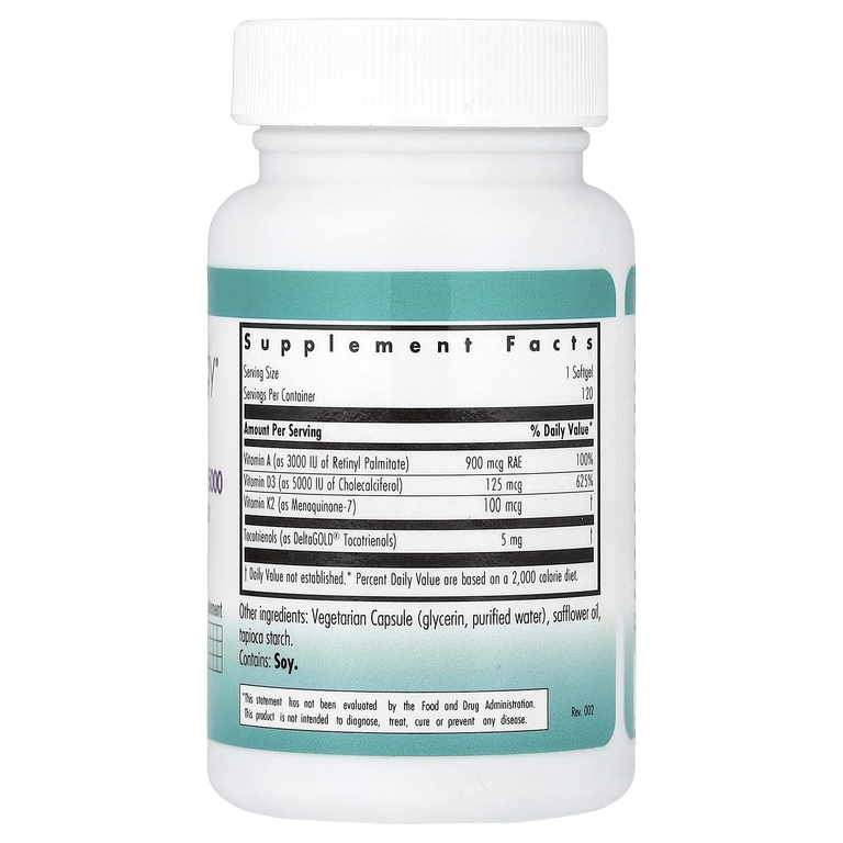 Nutricology, Комплекс с витамином D3 5000, 120 растительных капсул
