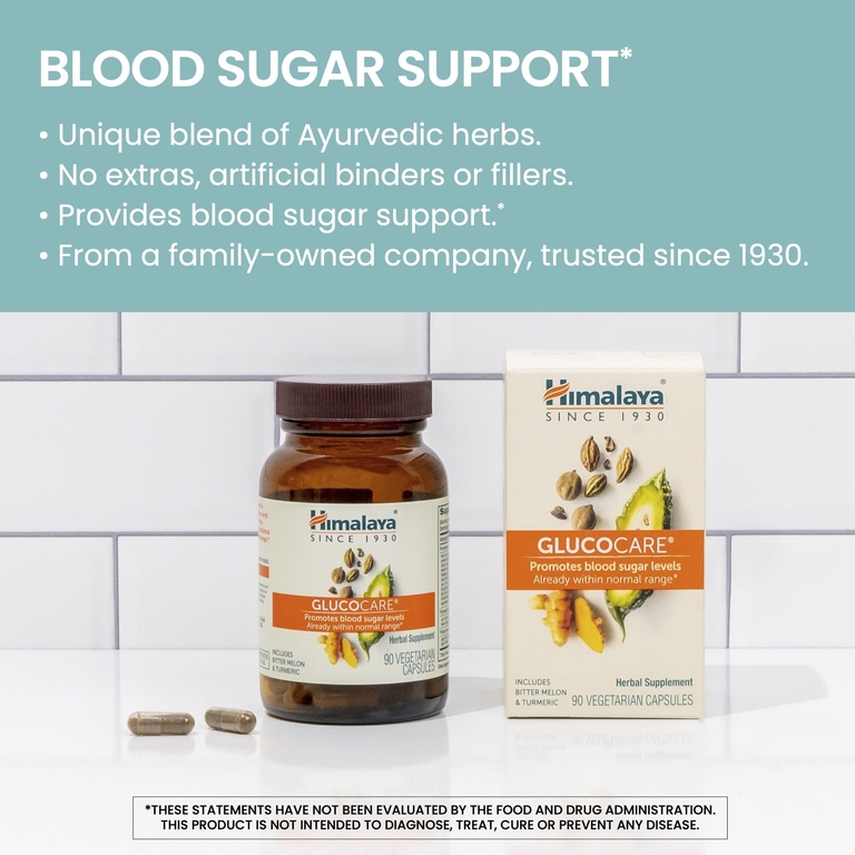 Himalaya, GlucoCare®, 90 вегетарианских капсул