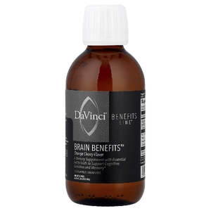 DaVinci Laboratories, Benefits Line, преимущества для мозга, со вкусом апельсина и вишни, 200 мл (6,76 жидк. унции)