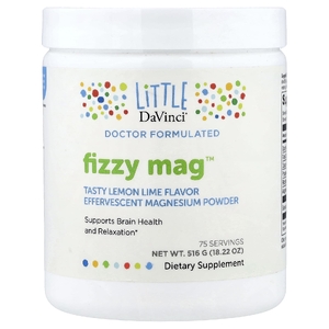 Little DaVinci, Fizzy Mag, шипучий магний в порошке, лимон и лайм, 516 г (18,22 унции)