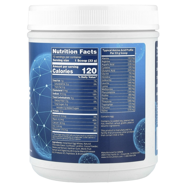MRM Nutrition, Протеин из яичного белка, шоколад, 340 г (12 унций)