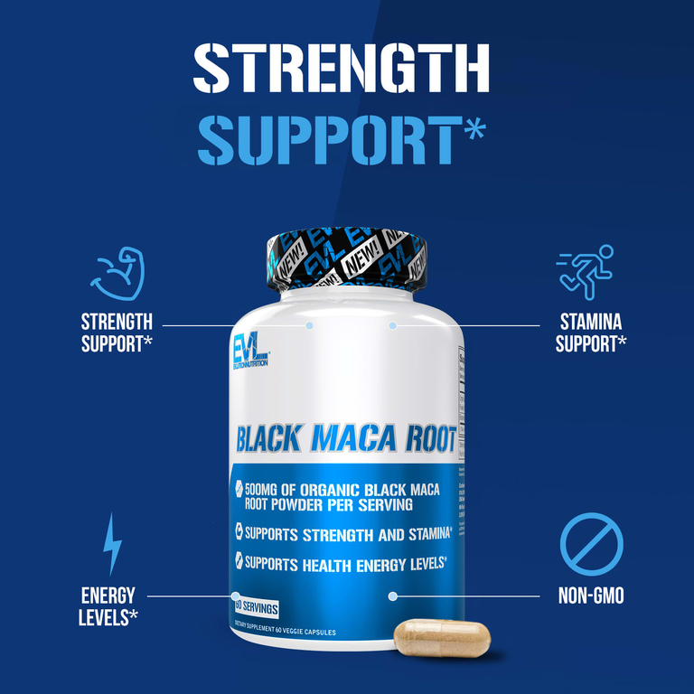 EVLution Nutrition, Корень черной маки, 60 растительных капсул