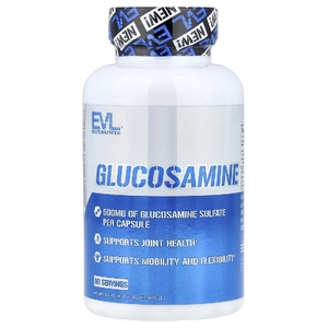 EVLution Nutrition, Глюкозамин, 500 мг, 90 растительных капсул (Товар снят с продажи) 