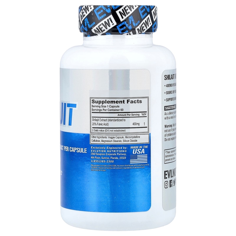 EVLution Nutrition, Мумие, 400 мг, 60 растительных капсул