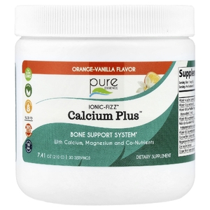Pure Essence, lonic-Fizz™, Calcium Plus™, со вкусом апельсина и ванили, 210 г (7,41 унции)