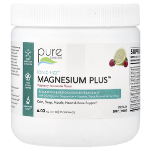 Pure Essence, lonic-Fizz™, Magnesium Plus™, малиновый лимонад, 171 г (6,03 унции)