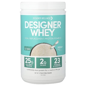 Designer Wellness, Designer Whey, протеиновый порошок для замены приемов пищи, ваниль, 783 г (1,72 фунта)