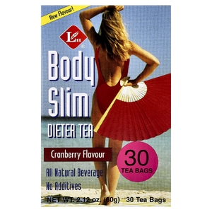 Uncle Lee's Tea, Body Slim Dieter Tea, клюква, 30 чайных пакетиков, 60 г (2,12 унции)
