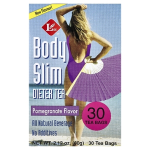 Uncle Lee's Tea, Body Slim Dieter Tea, гранат, 30 чайных пакетиков, 60 г (2,12 унции)