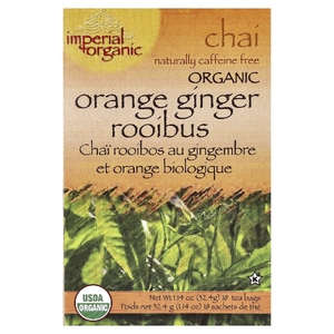 Uncle Lee's Tea, Imperial Organic, чай со вкусом апельсина и имбиря, без кофеина, 18 чайных пакетиков, 32,4 г (1,14 унции)