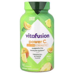 VitaFusion, Power C, жевательные витамины, со вкусом тропических цитрусовых, 92 жевательные таблетки (125 мг в 1 жевательной таблетке)