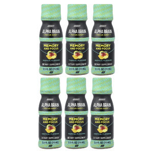 Onnit, Alpha BRAIN® Focus Shot, тропические фрукты, 6 флаконов по 75 мл (2,5 жидк. унции)