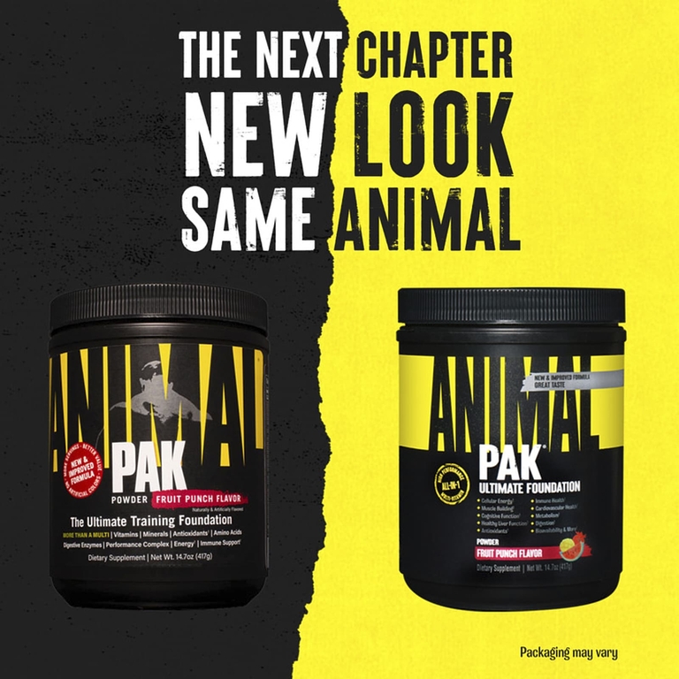 Animal, Pak, Ultimate Foundation, добавка с мультивитаминами, со вкусом фруктового пунша, 417 г (14,7 унции)
