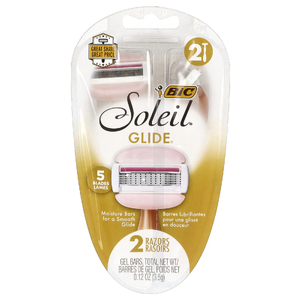 BIC, Soleil Glide, одноразовые бритвенные станки, 2 шт.
