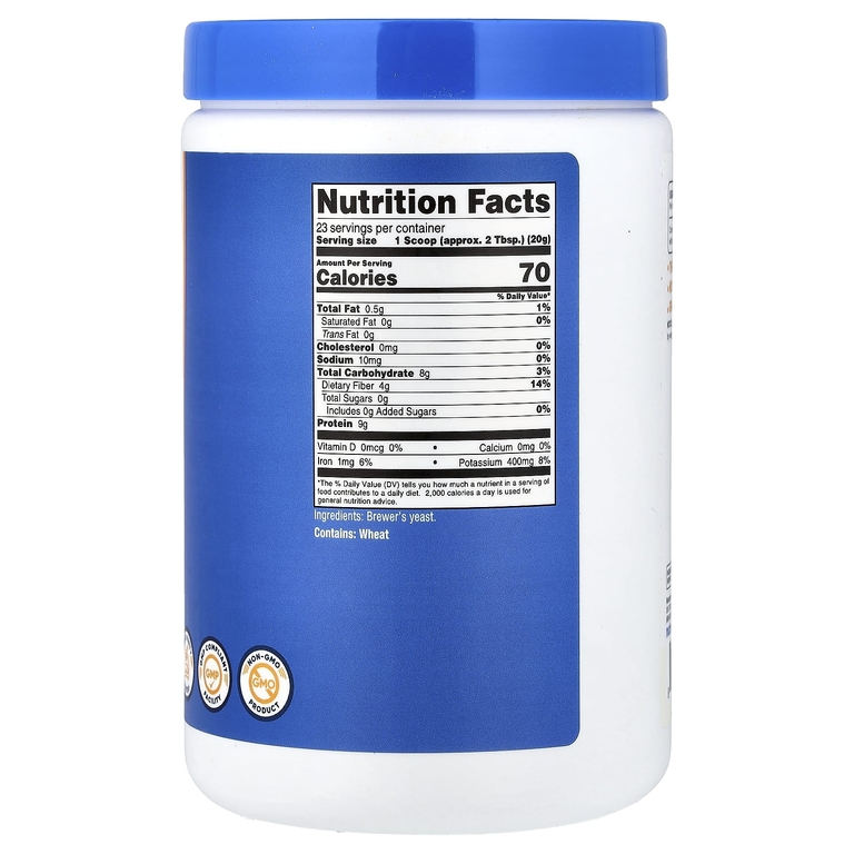 Nutricost, Пивные дрожжи, без добавок, 454 г (16,2 унции)