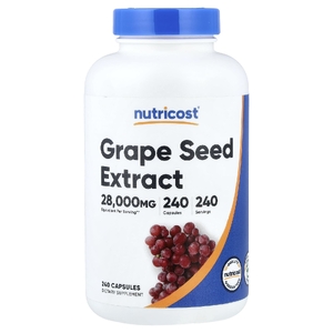 Nutricost, Экстракт виноградных косточек, 28000 мг, 240 капсул