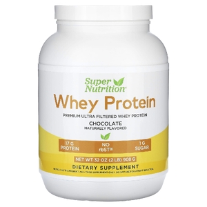 Super Nutrition, порошок из ультрафильтрованного сывороточного протеина с порошком какао, экстрактом листьев стевии, экстрактом архата и подсолнечным лецитином, без ГМО и р-БСТ, со вкусом шоколада, 908 г (2 фунта) (Товар снят с продажи) 