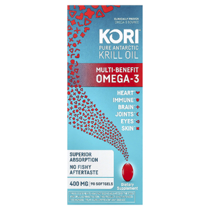 Kori, чистое масло антарктического криля, универсальная омега-3, 90 капсул