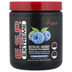 Metabolic Nutrition, ESP Extreme Energy Stimulant Pre-Workout, синяя малина, 275 г (10 унций)