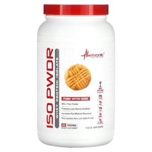 Metabolic Nutrition, ISOpwDR, изолят сывороточного протеина, со вкусом печенья с арахисовой пастой, 690 г (1,52 фунта) (Товар снят с продажи) 