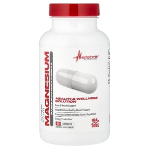 Metabolic Nutrition, магний, формула с максимальной эффективностью, 90 капсул (650 мг в 1 капсуле)