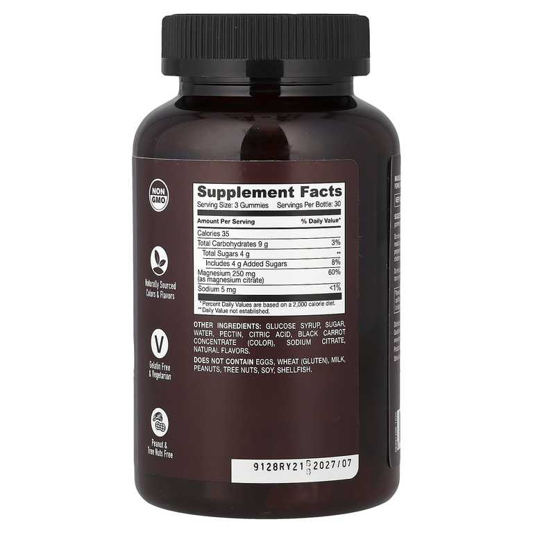YumVs, Жевательные таблетки Strong Earth™ цитрат магния, малина, 90 жевательных таблеток