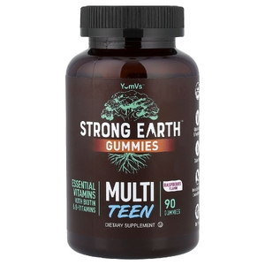 YumVs, Strong Earth, жевательные мармеладки для подростков, малина, 90 жевательных таблеток