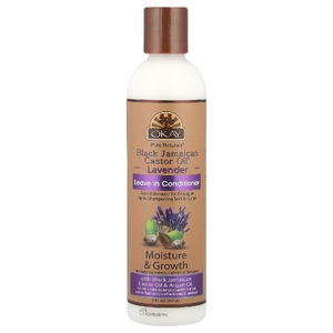 Okay Pure Naturals, Черное ямайское касторовое масло®, несмываемый кондиционер, лаванда, 237 мл (8 жидк. Унций)