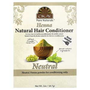 Okay Pure Naturals, Хна, натуральный кондиционер для волос, нейтральный, 56,7 г (2 унции)