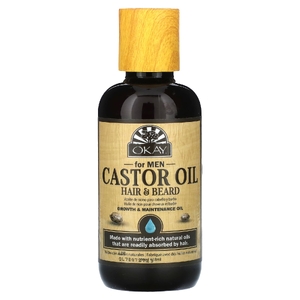 Okay Pure Naturals, Для мужчин, касторовое масло, для волос и бороды, 118 мл (4 унции)