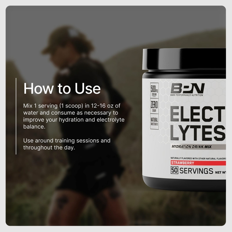 BPN, Electrolytes, смесь для увлажняющих напитков, клубника, 260 г (9,2 унции)
