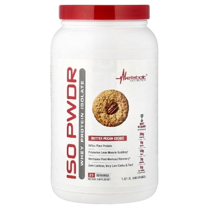 Metabolic Nutrition, ISOpwDR, изолят сывороточного протеина, со вкусом печенья с маслом пекана, 690 г (1,52 фунта) (Товар снят с продажи) 