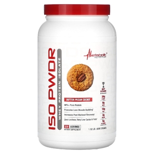 Metabolic Nutrition, ISOpwDR, изолят сывороточного протеина, со вкусом печенья с пеканом, 690 г (1,52 фунта)