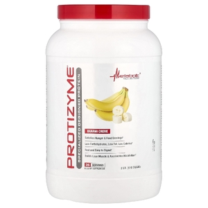 Metabolic Nutrition, Protizyme, Specialized Designed Protein, банановый крем, 910 г (2 фунта) (Товар снят с продажи) 