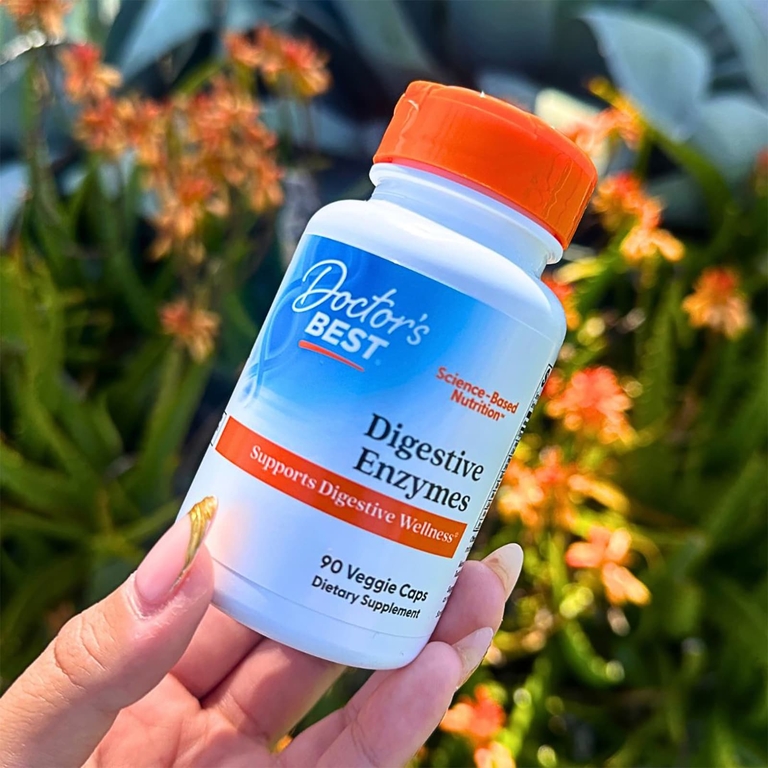 Doctor's Best, пищеварительные ферменты, 90 вегетарианских капсул