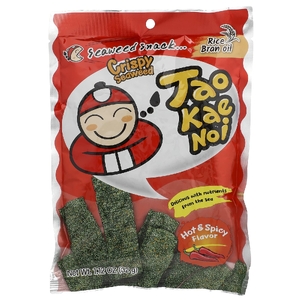 Tao Kae Noi, Хрустящая закуска из морских водорослей, острая и пряная, 32 г (1,12 унции)