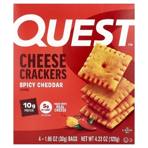 Quest Nutrition, Сырные крекеры, острый чеддер, 4 пакетика по 30 г (1,06 унции)