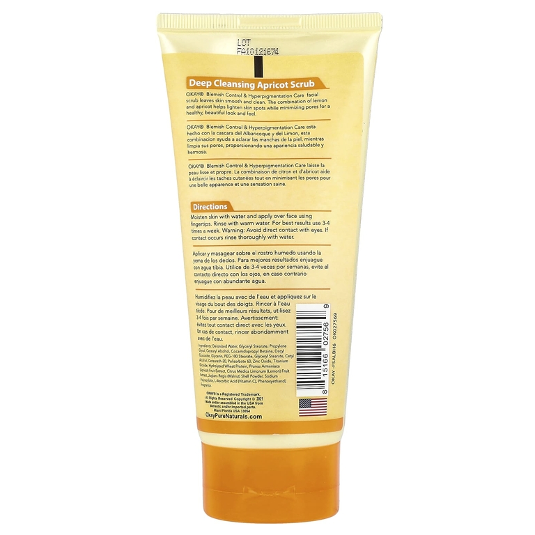 Okay Pure Naturals, Абрикос и лимон, 170 г (6 унций) (Товар снят с продажи) 