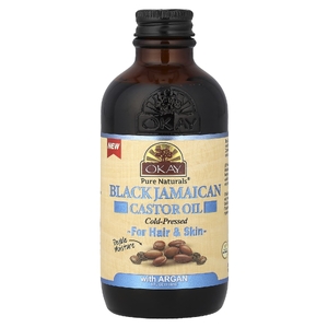 Okay Pure Naturals, Черное ямайское касторовое масло с арганой, оригинальное темное, 118 мл (4 жидк. унц.) (Товар снят с продажи) 
