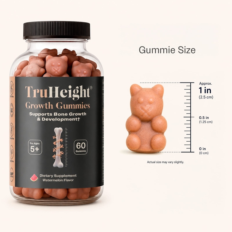 TruHeight, Growth Gummies, мультивитамины, для детей от 5 лет, со вкусом арбуза, 60 жевательных таблеток