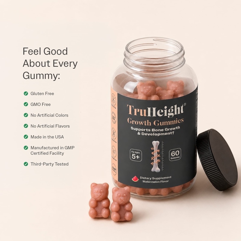 TruHeight, Growth Gummies, мультивитамины, для детей от 5 лет, со вкусом арбуза, 60 жевательных таблеток